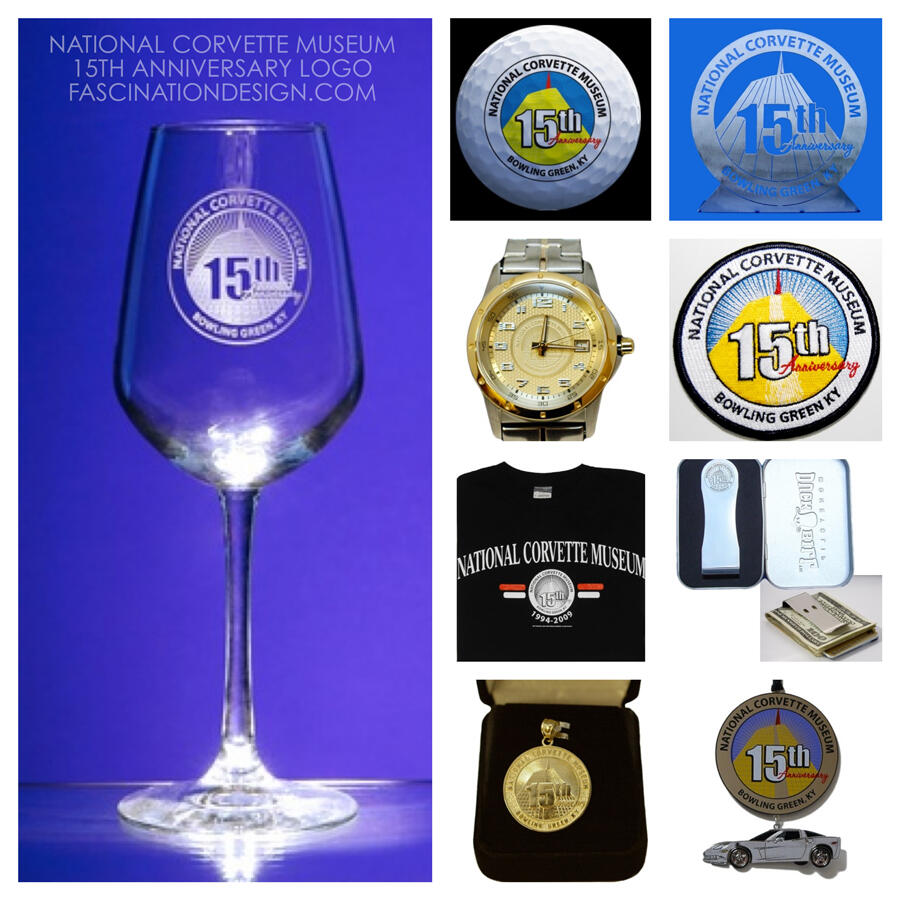 National Corvette Museum 15th Anniversary Logo